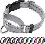 Martingale Dog Collar, Adjustable Nylon Reflective Collar by JOYEEIIOO