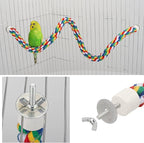 Bird Rope Perches for Parrots, Cockatiels, Budgie Cages Comfy Birds Colorful - Image 7