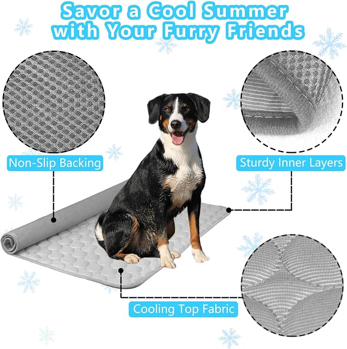 Dog Cooling Mat for Dogs, Pet Cooling Pad Bed for Dog Easy Washable for All - Image 2