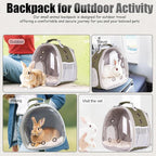 Back Expandable Backpack for Small Animals, Portable Travel Bag Breathable Pet - Image 5