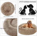Dog Bed for Small Medium Large Dogs, 27 inch Calming Dogs Bed, Washable-Round - Image 4
