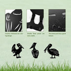 3 Pack Pelican Metal Garden Decorative Stakes, Weather Proof Silhouette Statues - Image 5