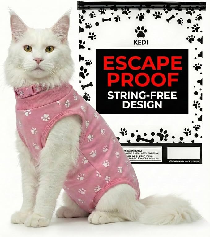 Cat Surgery Recovery Suit Female Cat Onesie by KediPetSolutions