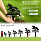 Personalized Horse Grave Marker Custom Memorial Stake, Metal Graveside Sign - Image 4