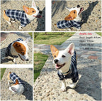 Koneseve Dog Shirt, Pet Plaid Clothes T-Shirt Sweater Matching Breathable - Image 6