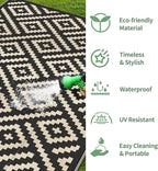 GENIMO Outdoor Rug for Patio Clearance, Reversible Plastic Straw Rugs for RV - Image 6