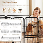 DUMOS Dog Playpen Indoor, Metal 24 Inch 16 Panels Foldable Pet Fence - Image 3
