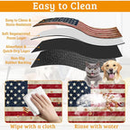 Retro Flag Dog Cat Food Mat, Absorbent Waterproof Placemat - Image 5