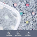 1 Pack 3 Blankets Super Soft Cute Dot Pattern Pet Blanket Flannel Throw - Image 4