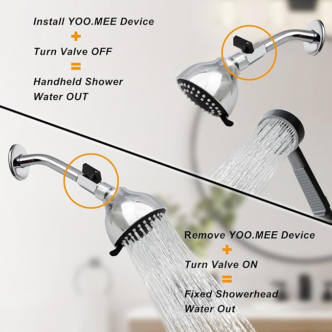 Pets Shower Attachment, Quick Connect on Tub Spout w/Front Diverter, Portable - Image 4