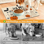 Pumpking Bat Dog Cat Food Mat, Halloween Absorbent Waterproof Placemat - Image 4