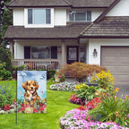Dog Welcome Garden Flag Welcome Happy Butterfly Dog Animals Outdoor Garden - Image 4