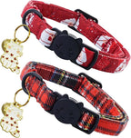 Elegant little tail 2 Pack Cat Collar- Christmas Cat Collars Breakaway by Elegantlittletail