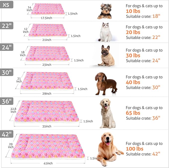 Mora Pets Cat Bed Dog Crate Pad Ultra Soft Pet Bed - Image 4