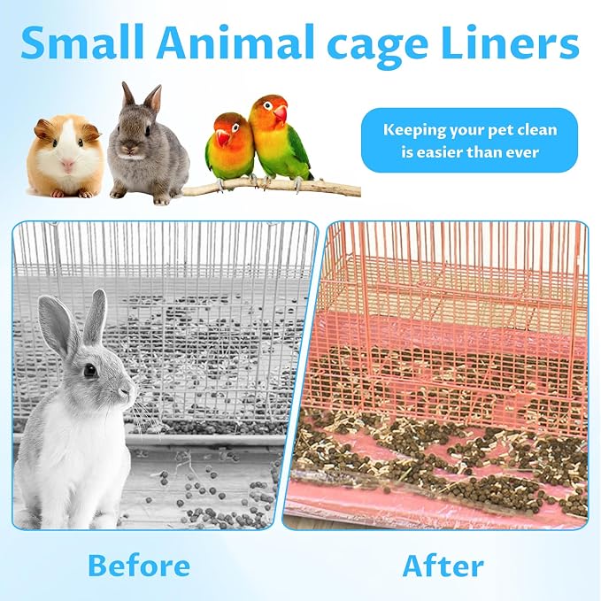Disposable Small Animal Cage Liners, Plastic Liners Can Cover 37x19, 34x22 - Image 6