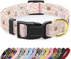 Reflective Dog Collar for Extra Small Dogs, Cute Flower Theme Adjustable by TMOODEL