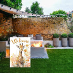Giraffe Welcome Garden Flag, Welcome Spring Cute Giraffe Garden Flag, Pet Wild - Image 5