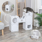 Trixie Casa Cara Modular Cardboard Cat Condo, Corrugated Indoor Cat Condo & - Image 4