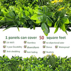 Artificial Plant Wall Roll: 60 X 120 in UV-Anti Ivy Privacy Fence Screen Faux - Image 3