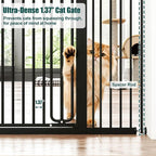 keny 51" Extra Tall Pet Gate, 29.7"-46" Wide Adjustable Cat Gate - Image 3
