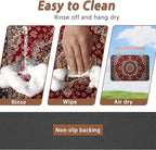 Vintage Carpet Boho Pet Feeding Mat, Absorbent Quick-Dry Cat Dog Food and Water - Image 4