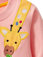 Toddler Baby Girls Cotton Sweater, Long Sleeve Crewneck Sweatshirt Pullover - Image 5
