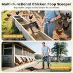 Chicken Poop Scooper and Rake, 2-in-1 Metal Sand Sifting Shovel - Image 4