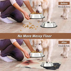 Pink Floral Pet Feeding Mat, Boho Flower Absorbent Quick-Dry Cat Dog Food and - Image 5
