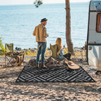 GENIMO Outdoor Rugs 3x5 Waterproof, Reversible Mats, Outdoor Area Rug, Plastic - Image 3