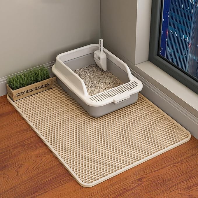 HCY&WLD Cat Litter Mat, 45x26/35x24/30x22/24x18 Inch Double Layer Cat Litter by HCY%26WLD