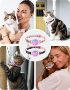 Cat Collar with Airtag Holder, 2 Pack Waterproof Breakaway Kitten Collar - Image 7