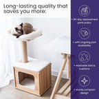 Catry 29.7" Tall 3 Level Laminated Wood Cat Tree - Image 8