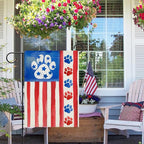 Dyrenson 4th of July Dog Cat Paw Prints Decorative Garden Flag, Patriotic - Image 5