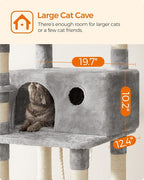 FEANDREA Cat Tree, Large Cat Tower, 64.6 Inches, Cat Activity Center - Image 7