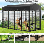 2PCS Dog Kennel Outdoor, Large Outside Dog Kennel - Image 3