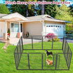 Dog Playpen Dog Fence Outdoor for Yard, 32inch 34 Panels Dog Pens Outside - Image 2