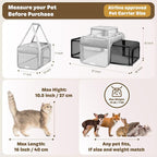 Top and 2 Sides Expandable Cat Carrier 17x11x11, TSA Airline Approved Dog - Image 4