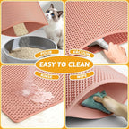 Pieviev Cat Litter Mat Double Layer Waterproof Urine Proof Trapping Mat 1 Pack) - Image 6