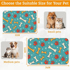 Dog Paws Cat Food Mat, Bones Absorbent Pet Feeding Mat - Image 6