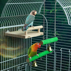 Bird Perches for Cage, Natural Wood Platform Bird Swing Bird Perch Stand Paw - Image 7