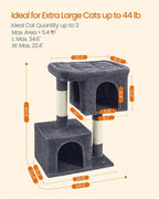 Feandrea Cat Tree, 40.6-Inch Cat Tower, Plush Condo - Image 6