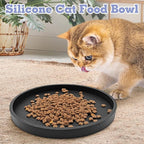 BNOSDM 2 PCS Dog Feeding Mat Black Silicone Pet Food Mats Waterproof - Image 5