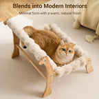 Solid Wood Cat Couch Bed for Indoor Cats, Modern Cat Sofa - Image 9