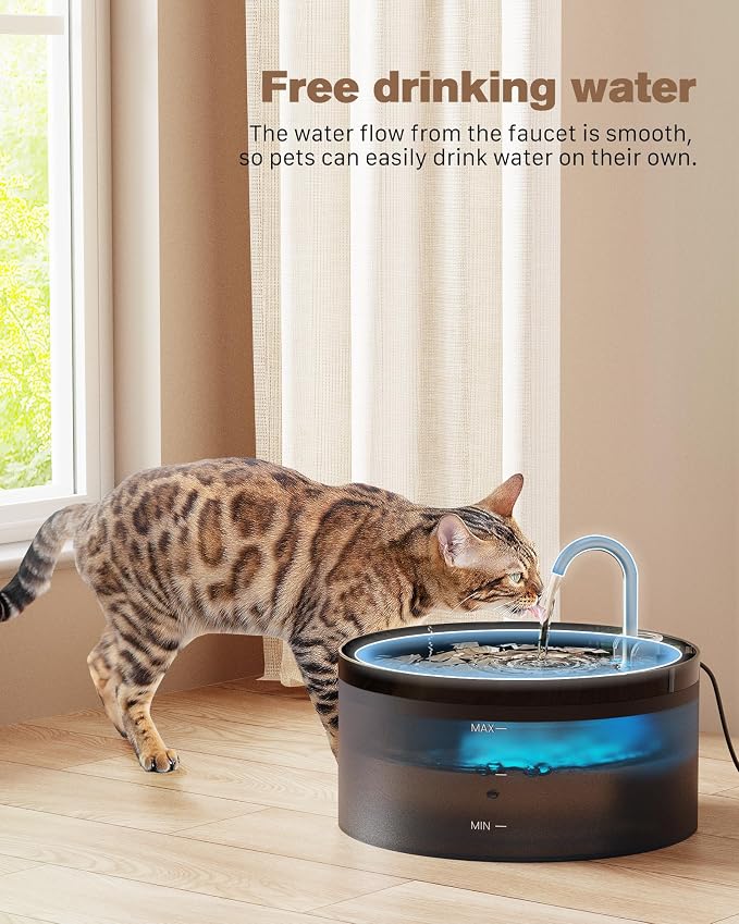 Cat Water Fountain: 108oz/3.2L Cat Fountain Super Silent Pet Water Fountain - Image 7