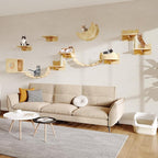 13-in-1 Cat Wall Shelves, Wall Mounted Cats Furniture Set by Homiflex