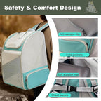 halinfer Backpack to Carry Cat and Small Puppy up to 16 Pounds, Breathable Pet - Image 6