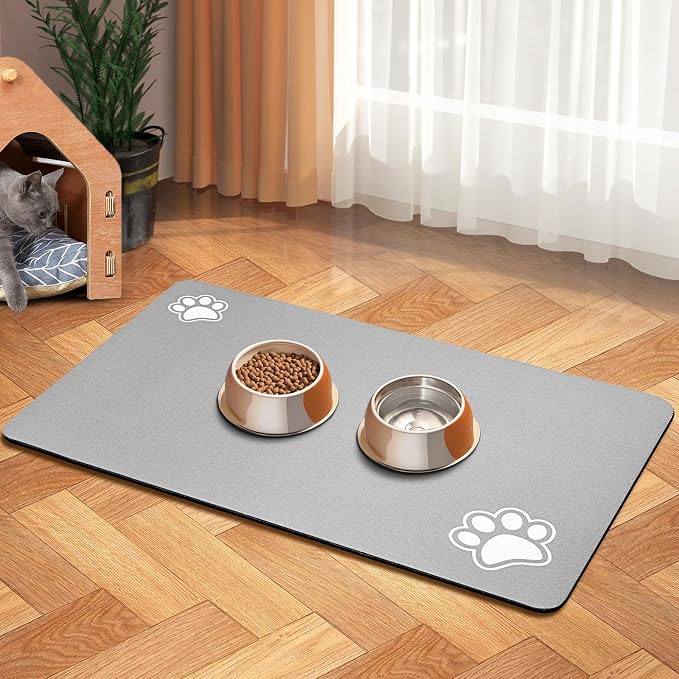 Pet Feeding Mat-Absorbent Dog Mat by BLUEAYE