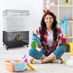 Shappy Large Bird Cage Seed Catcher, Bird Cage Cover Net Skirt Guard, - Image 7