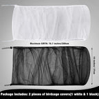 Shappy 2 Pieces Adjustable Bird Cage Seed Catcher Birdcage Cover Nylon Mesh - Image 2