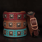 PET ARTIST Soft Padded Leather Dog Collar, 2 inch Wide Genuine Leather Dog - Image 4